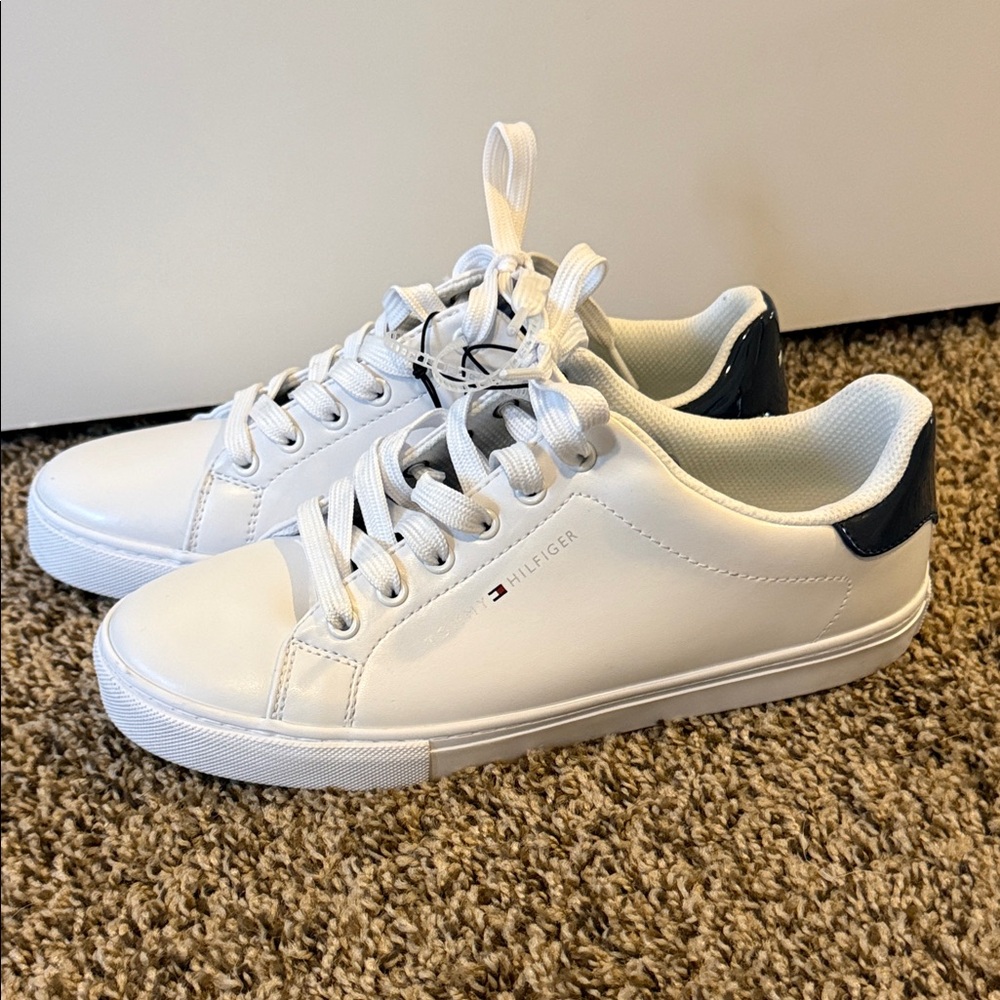 Women’s Tommy Hilfiger White and Navy Casual Shoes